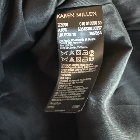 Karen Millen Midi Sheath Dress Women US 6 Sleeveless Black Floral NEW 1476 - Picture 8 of 8